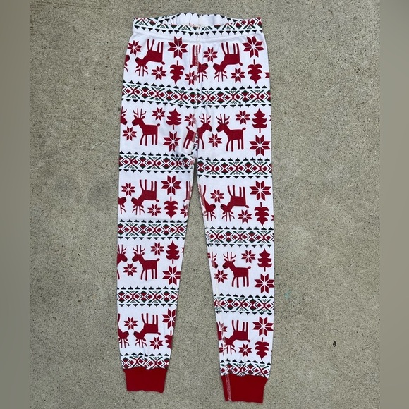 Kid's Hanna Andersson Pajama Multicolor Christmas Unisex 8 Sleep Lounge Reindeer - Picture 1 of 9